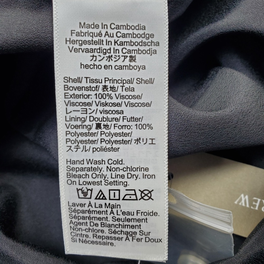 J.Crew Column Skirt Womens 4 Black Pleated Lined Vented Back Formal Professional - Picture 6 of 8
